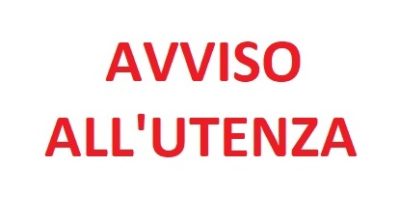 Avviso chiusura all’utenza